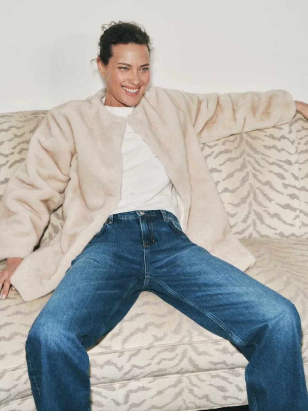 Reformation Devin Faux Fur Coat